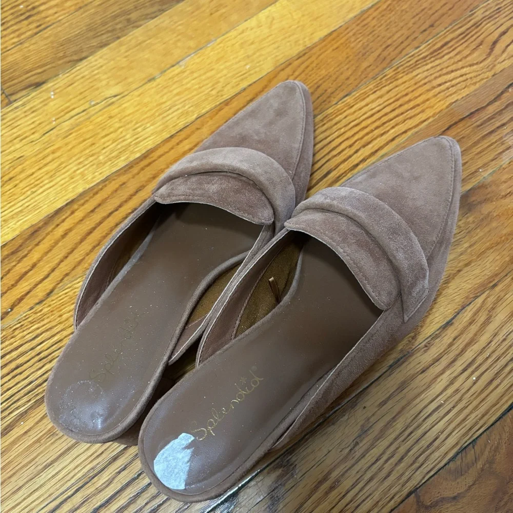 Splendid Cognac Suede Slip-On Loafer Mule - Picture 3 of 4